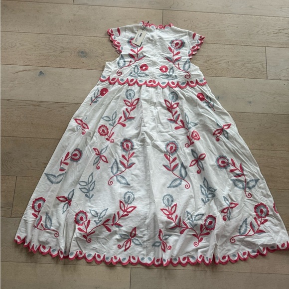 NWT Sea New York EEVI multi embroidered twill short sleeve dress XL - Picture 8 of 11